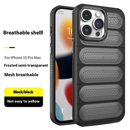 Fresh on the Scene at Buy Center: Applicable 15 Cooling Grid Phone Case Iphone14 Protective Sleeve Black