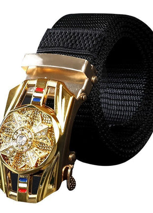 Good Luck Comes Woven Nylon Waistband Casual Fashion Belt