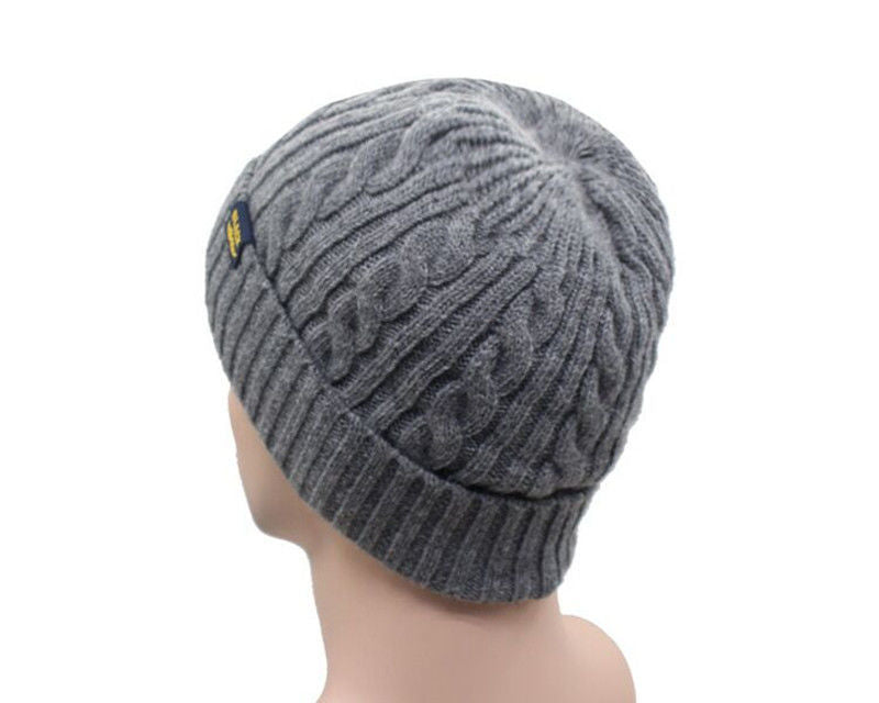 Gorro de punto europeo y americano para hombre, gorro de otoño e invierno