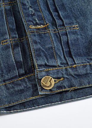 Removing Cap Locomotive Denim Waistcoat Vest