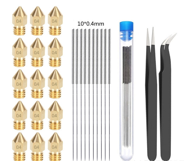 Buy Center Hot Pick-3D Printer Accessories Pointed Brass MK8 Nozzle Alloy Cleaning Pin MK8 Nozzle Kit