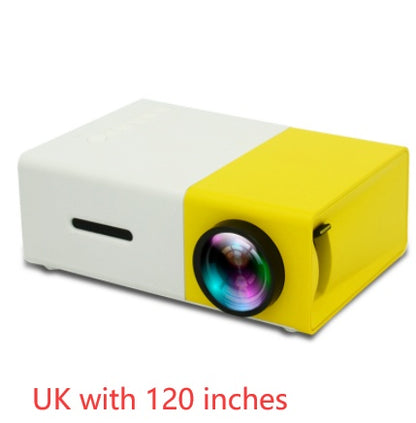 Portable Projector 3D Hd Led Home Theater Cinema HDMI-compatible Usb Audio Projector Yg300 Mini Projector UK with 120 inches