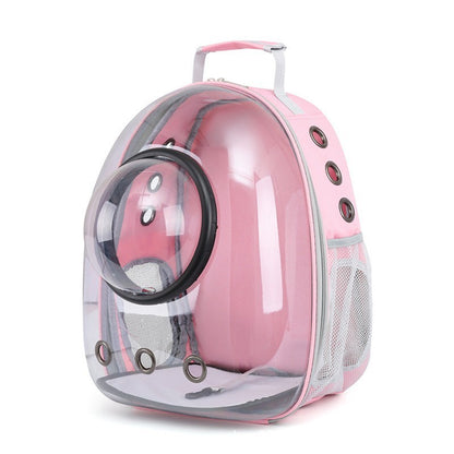 New at Buy Center: Pet Leisure Simple Large Capacity Space Bag Side Open With Cover Pink