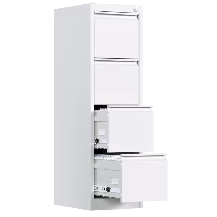 Metal Vertical File Storage Cabinet With 4 Drawer,Office Home Steel Lockable Vertical File Cabinet For A4 Letter Legal Size, 14.96inch W X 17.72inch D X 52.36inch H, Assembly Required White | Women's Clothing3 | Buy Center