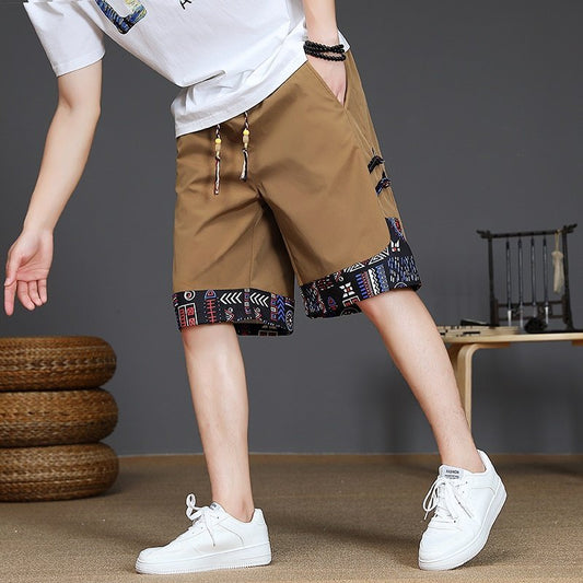 Nouveaux shorts amples de style chinois pour hommes