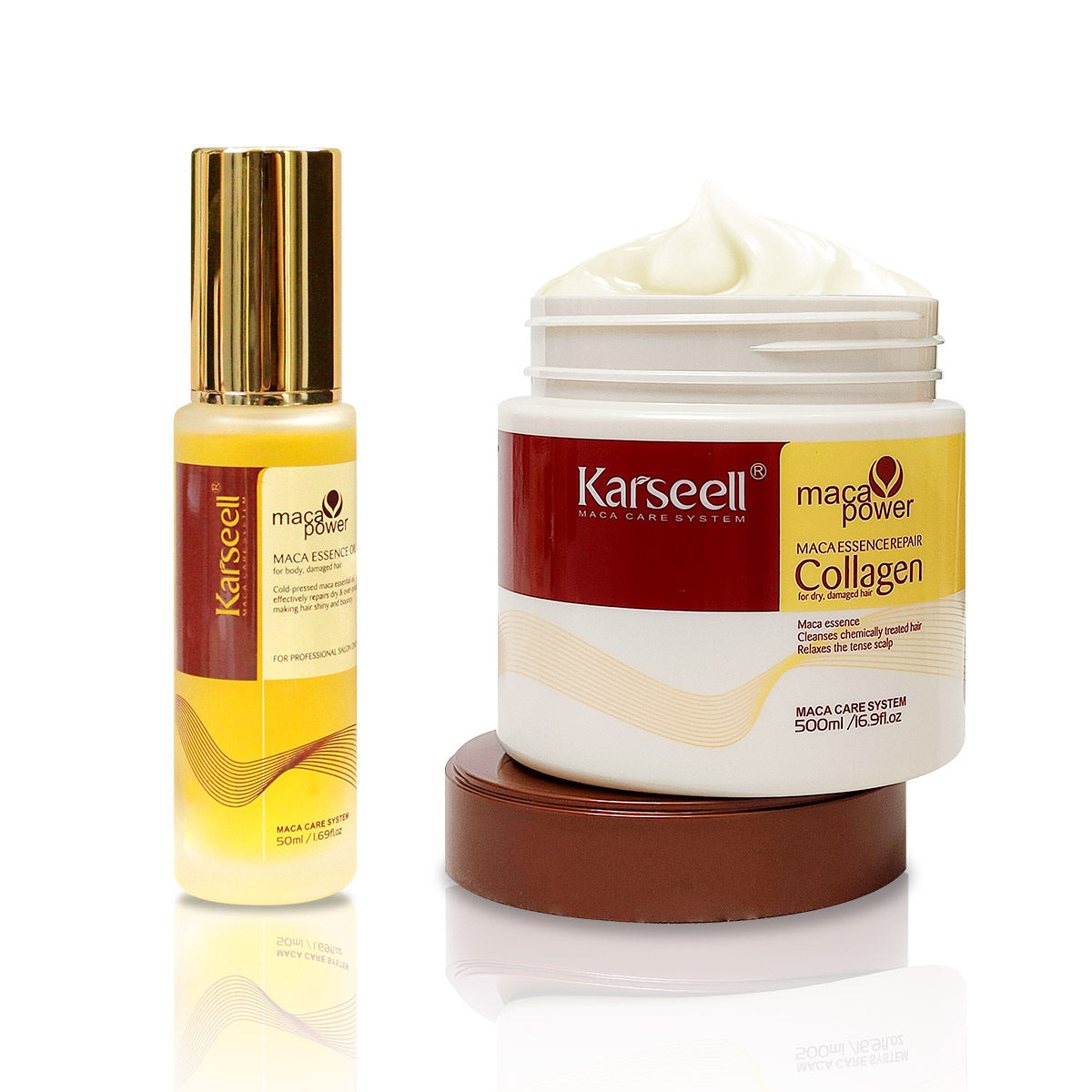 Fresh on the Scene at Buy Center: Karseell Collagen Hair Treatment Deep Repalr Conditioner For All Hair Types Karseell Argan Oil Hair Serum For Dry Damaged Hair KS ZUHE