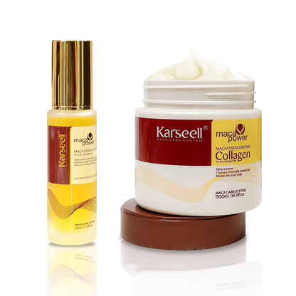 Fresh on the Scene at Buy Center: Karseell Collagen Hair Treatment Deep Repalr Conditioner For All Hair Types Karseell Argan Oil Hair Serum For Dry Damaged Hair KS ZUHE