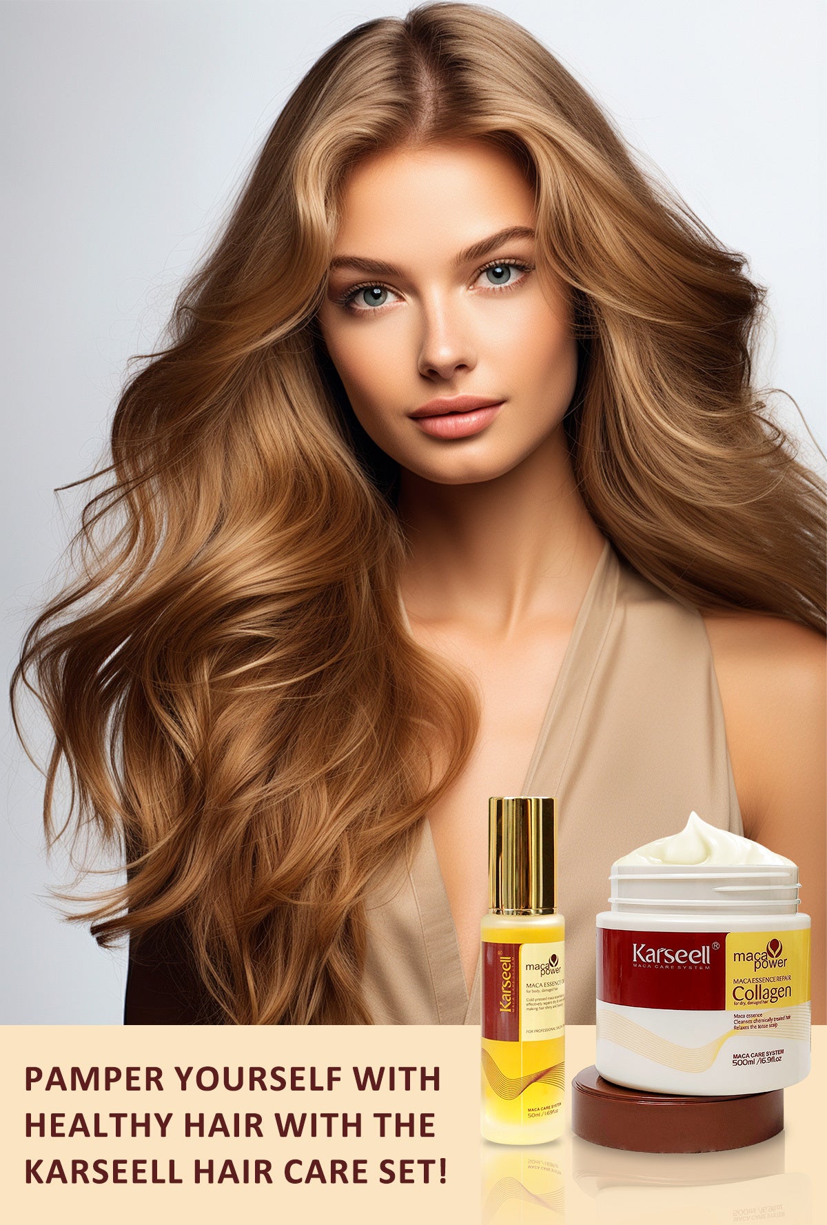 Fresh on the Scene at Buy Center: Karseell Collagen Hair Treatment Deep Repalr Conditioner For All Hair Types Karseell Argan Oil Hair Serum For Dry Damaged Hair