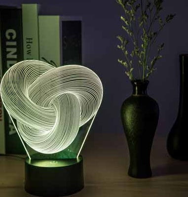 Twist Abstract LED 3D Night Light Touch Colorful Acrylic 3D Table Lamp Decoration Lighting Baby Sleeping Mood Lamp Best Gift Buy Center