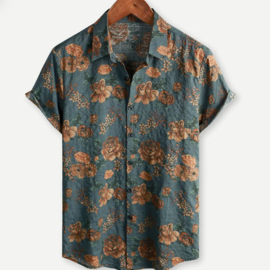 Just Arrived at Buy Center: Summer New Men's Casual Short Sleeve Printed Shirt