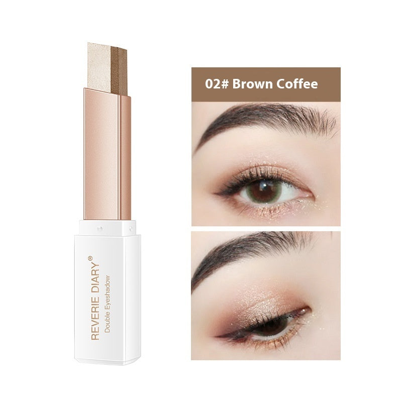 Buy Center Prestige: Shake Rotary Velvet Gradient Two-color Eye Shadow Stick 2.5g Brown Coffee