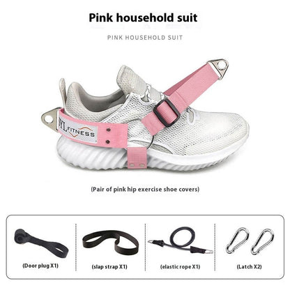 New at Buy Center: Gantry Frame Ankle Buckle Leg Stength Strap Tension Booties Rope Accessories Home Use Set Pink