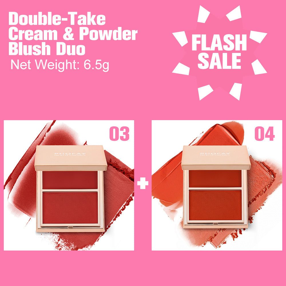 PHOFAY Double-Take Cream & Powder Blush Duo Set Buy Center