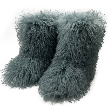 Winter Fur Boots Fleece-lined Thick Snow Boots Buy Center