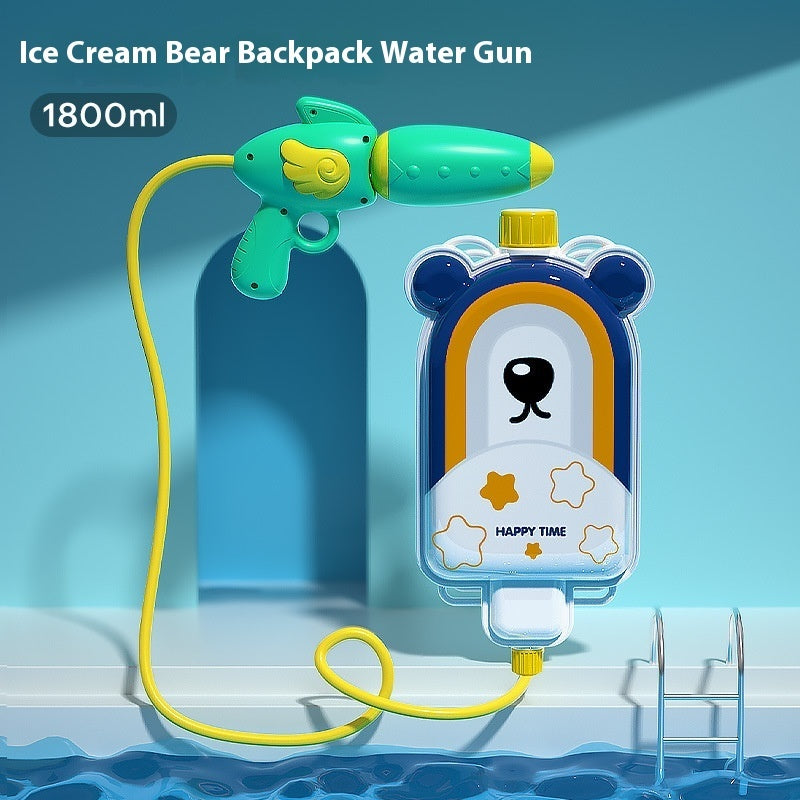 Newly Arrived at Buy Center: Children's Cartoon Backpack Water Gun Water Beach Toys 1800ml Coati