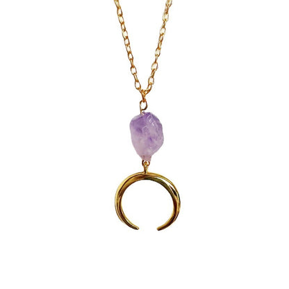 Buy Center Handpicked- Natural Irregular Amethyst Pendant Necklace