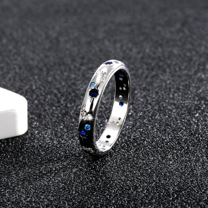 Newly Released at Buy Center: S925 Sterling Silver Bright Starry Ring For Men And Women