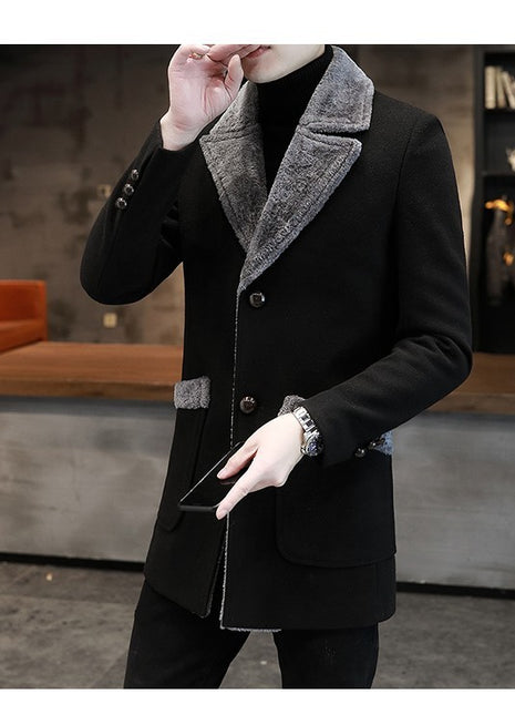 Fur And Leather Overcoat Male Buy Center