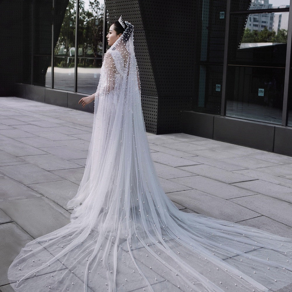 Luxury Heavy Industry Bridal Pearl Veil Buy Center