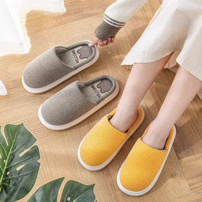 Buy Center Deal-Autumn New Linen Women's Four Seasons Home Indoor Platform Slippers