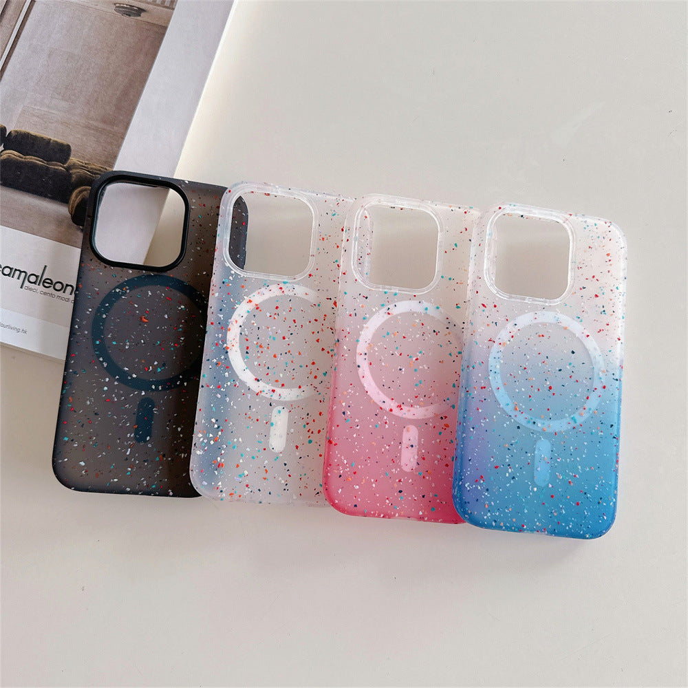 Fresh on the Scene at Buy Center: Silicone Splash Ink Magnetic Gradient Color Phone Case