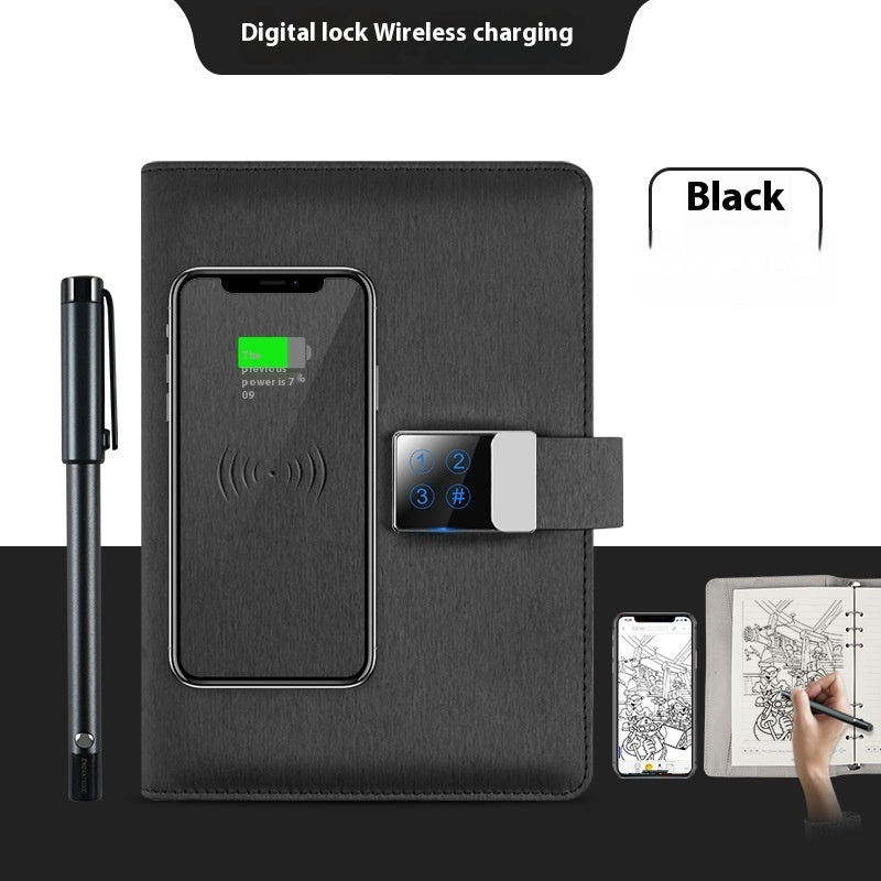 Just Arrived at Buy Center: Handwriting Paper Screen Synchronization Smart Fingerprint Lock Notebook A5 Color24