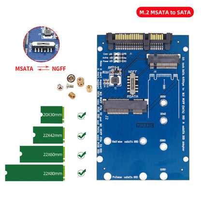 SATA3 To M2 NGFF MSATA SSD Conversion Card Adapter Card Switchboard