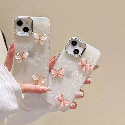 Buy Center Hot Pick-Shell Pattern Camellia Flower Phone Case Cute Protective Cover Shell Pattern Butterfly