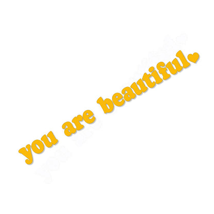 Fresh Arrivals at Buy Center: You Are Beautiful Sport Pvc Vinyl Stickers Gold