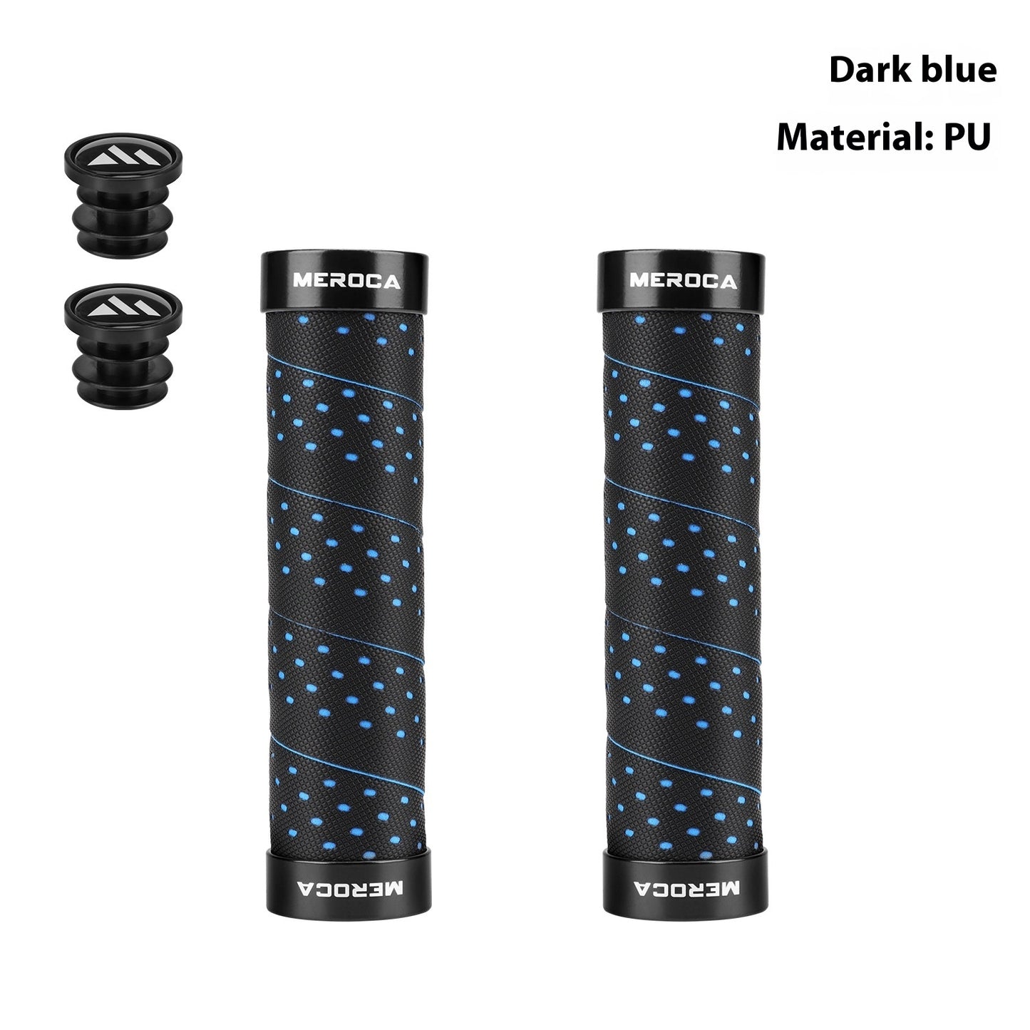 New Bicycle Handle Grip Comfortable Winding Handle Cover GP02 Black On Blue Background