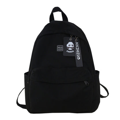 Trending Now at Buy Center: Student Campus Minimalist Nylon Backpack Black