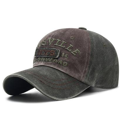 Wash And Make Old Letter Embroidered Duckbill Cap Buy Center