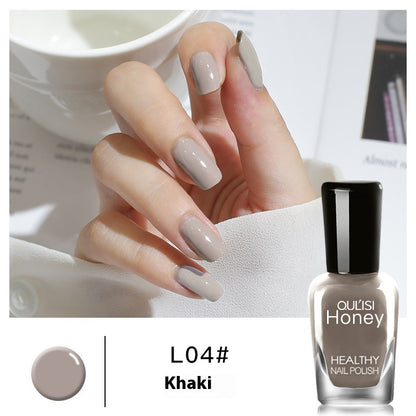 Just Arrived at Buy Center: Water-based Peelable Tearable Nail Polish 8ml 04 Khaki 8ml