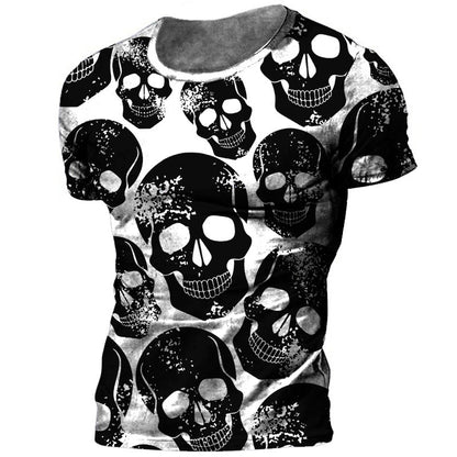 Fresh Arrivals at Buy Center: Men's Casual Versatile Skull Print T-shirt ZF0627