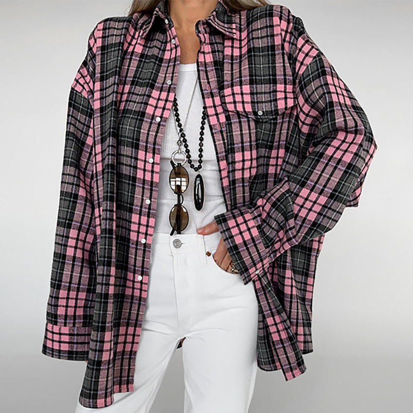 Buy Center Prestige-Plaid Simple Women's Shirt Niche