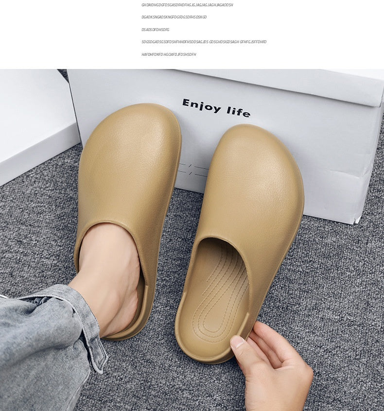 Fresh on the Scene at Buy Center: Closed-toe Slippers Outer Wear Non-slip, Waterproof And Oil Resistant Half Slippers