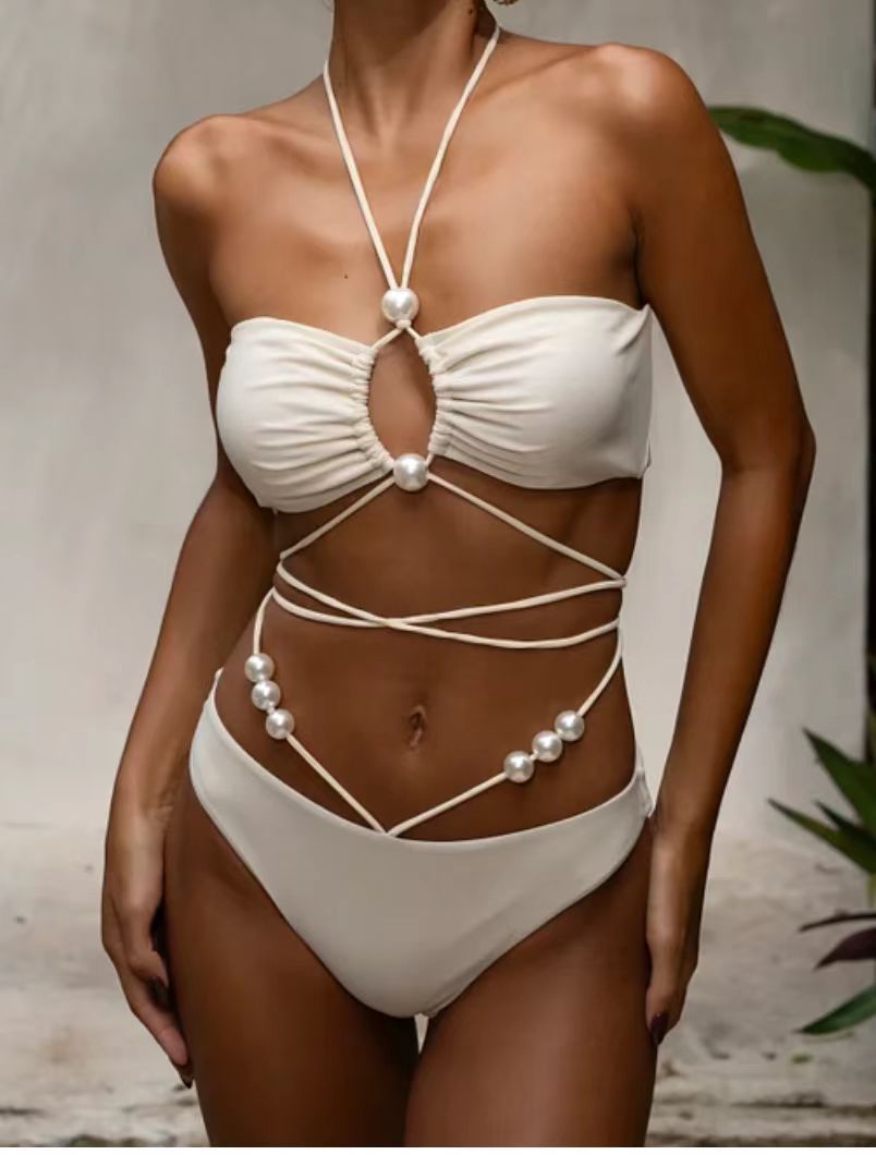 Hot New Items at Buy Center: Women's Split Lace-up Bikini Swimsuit