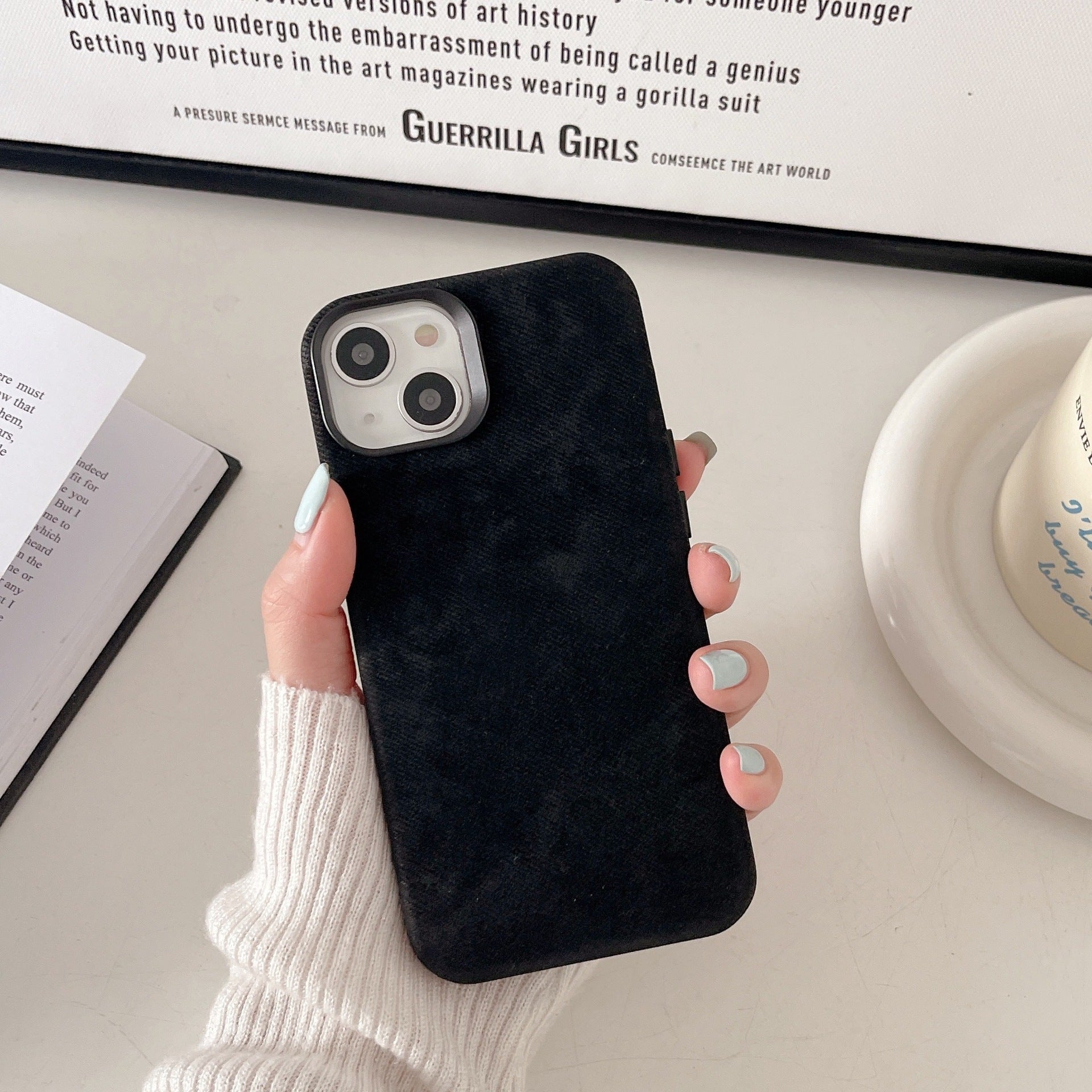 Mobile Phone Case With Ultra-fine Fiber Pattern Magnetic Suction Buy Center