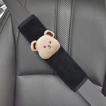 Hot New Items at Buy Center: Creative Cartoon Cloud Panda Universal Automobile Seat Belt Shoulder Protector Brown Little Bear Standard