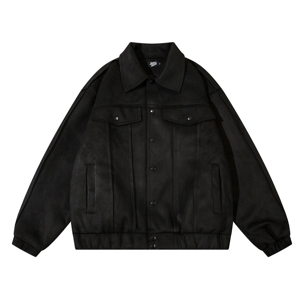 Fresh on the Scene at Buy Center: Men's American Lapel Tooling Style Jacket Black