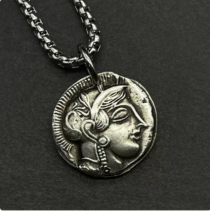 Buy Center Handpicked- Greek Coin Relief Alien Antique Copper Old Silver Commemorative Medal