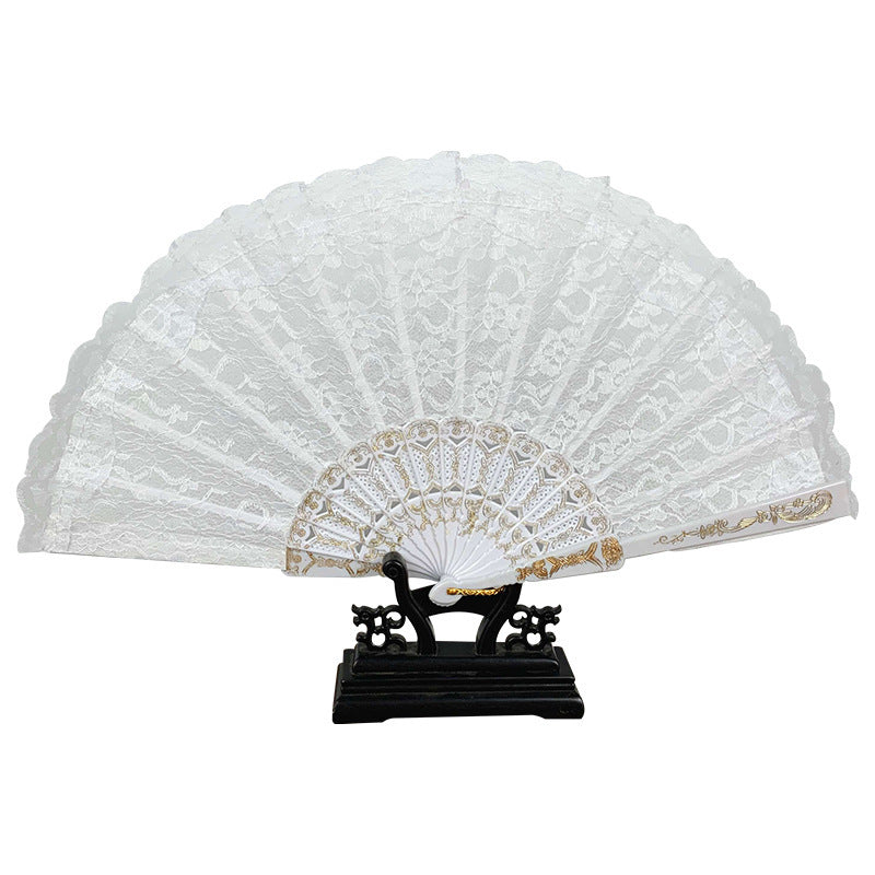 Now Available at Buy Center: Lace Fan Single Layer Wing Chun Dance Fan Chinese Style