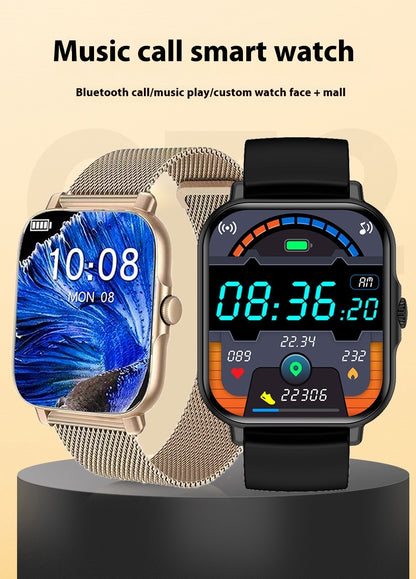 Reloj inteligente con llamadas y Bluetooth, recordatorio de mensajes, monitorización del ritmo cardíaco y del sueño