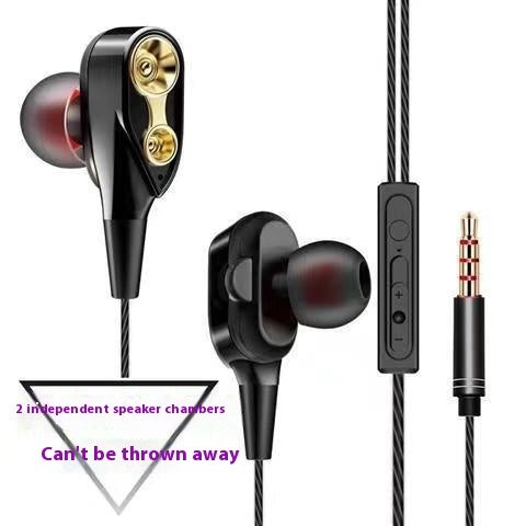 Double Moving Coil In-ear Headphones PlayerUnknown's Battlegrounds With Microphone Buy Center