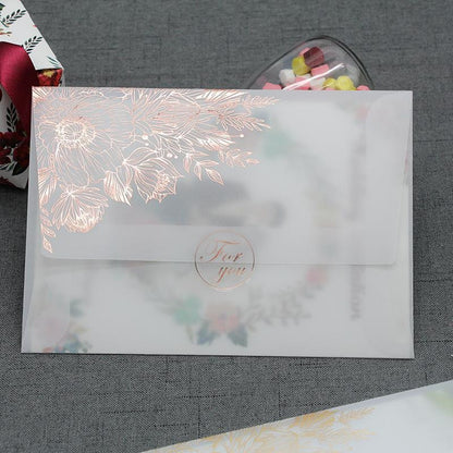 Fresh on the Scene at Buy Center: Sulfuric Acid Paper Invitation Card Bronzing Matte Varnish Rose Gold