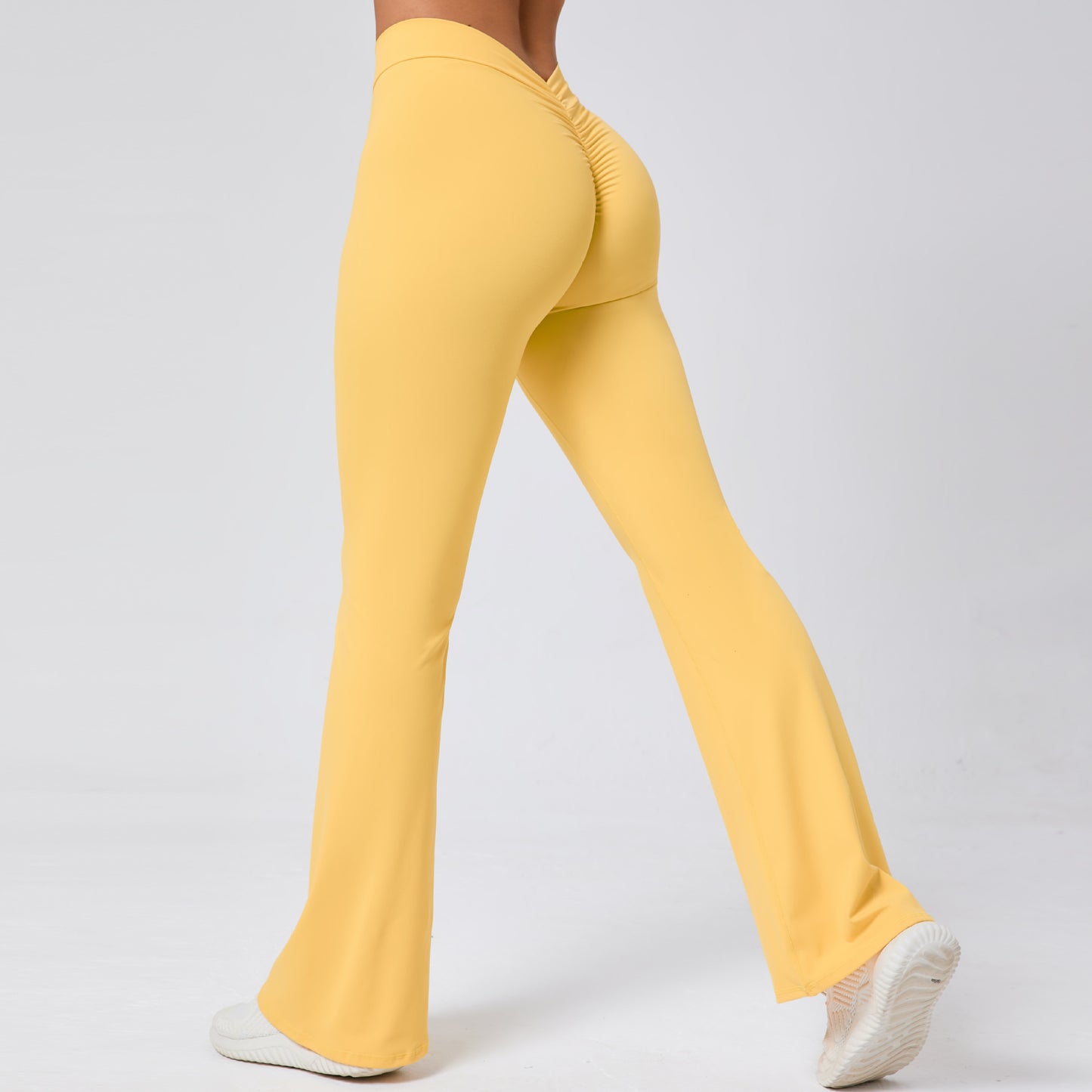 Ladies' Hip Lifting Yoga V Waist Bell-bottom Pants Buy Center