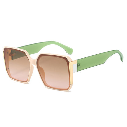 Retro Fashion Outdoor Box Luxury Sunglasses Tea Powder Pieces