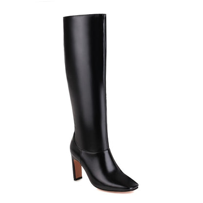 European And American Plus Size Boots Thick Heel Below The Knee Buy Center