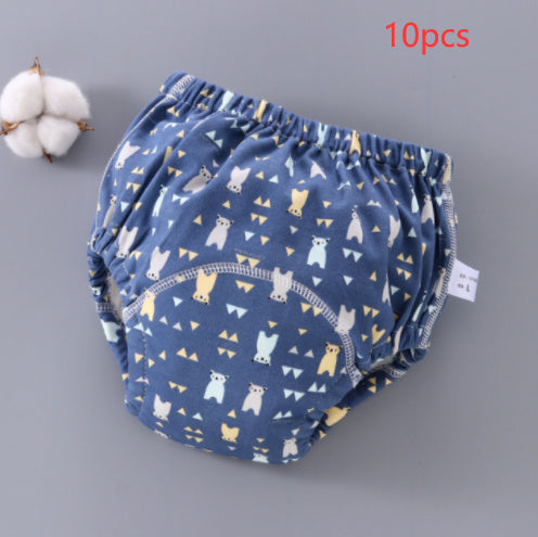 Hot New Items at Buy Center: Baby Training Pants Washable 6-layer Gauze Diaper Cover Manyin Bear 10PCS