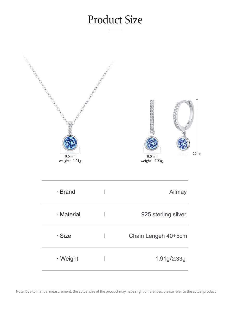 Collier de boucles d'oreilles et de diamants artificiels bleu marine de luxe léger pour femmes